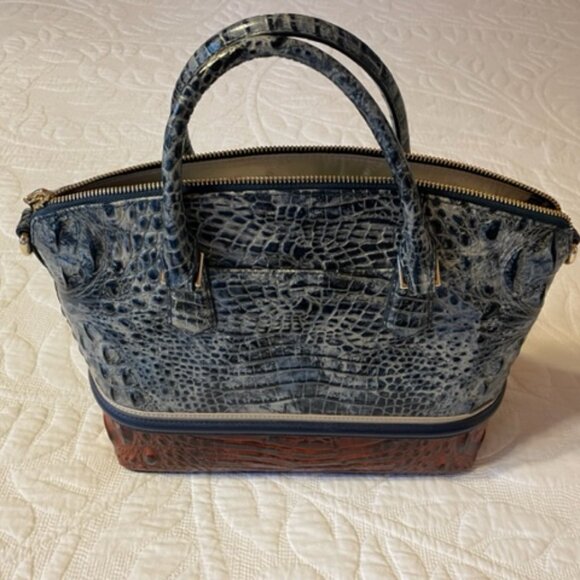 Brahmin gray, tan and black alligator purse NEW, never used - Picture 6 of 9